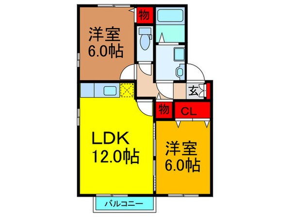 ロイヤル倉治Ｂ棟の物件間取画像